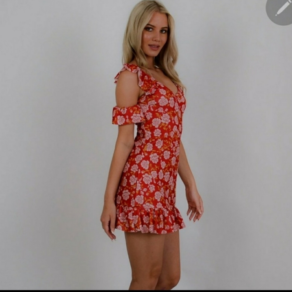 CLEARANCE Bodycon Mini Dress Tie Back ADORABLE. - Picture 7 of 8